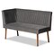 Baxton Studio Dining Nook, 47.25 W, 27.75 H, Wood, Grey/Walnut Brown 214-11960-11959-11959-9305-ZORO - alternate 9